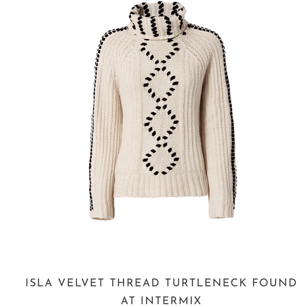 NWT Intermix Isla Velvet Stitch Sweater